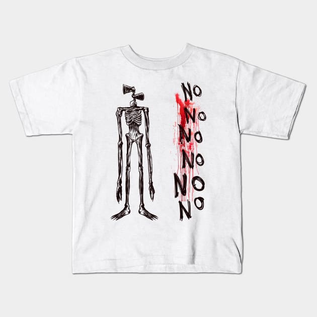 Siren Head's Chilling Call: Unraveling the Creepypasta Legend Kids T-Shirt by Holymayo Tee